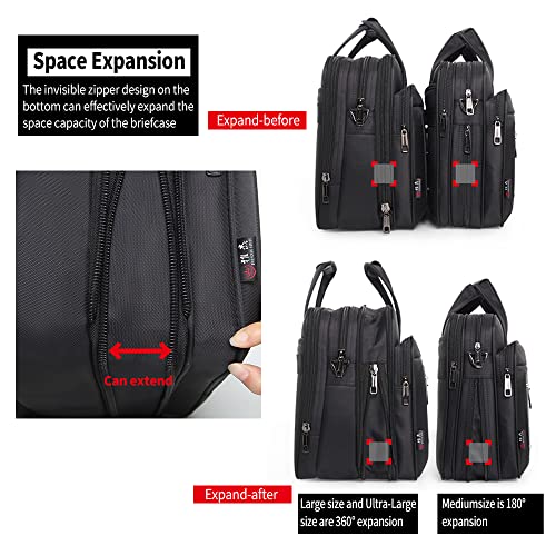 Maletín Grande Para Hombres Bolso De Trabajo Funda Para - Imagen 5