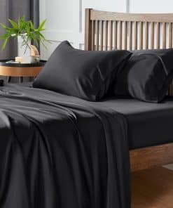 Juego de sábanas King Size CozyLux Cooling, -Negro