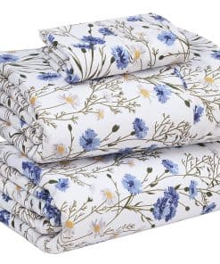 Juego de sábanas 100% algodón RUVANTI Twin -Guisante dulce