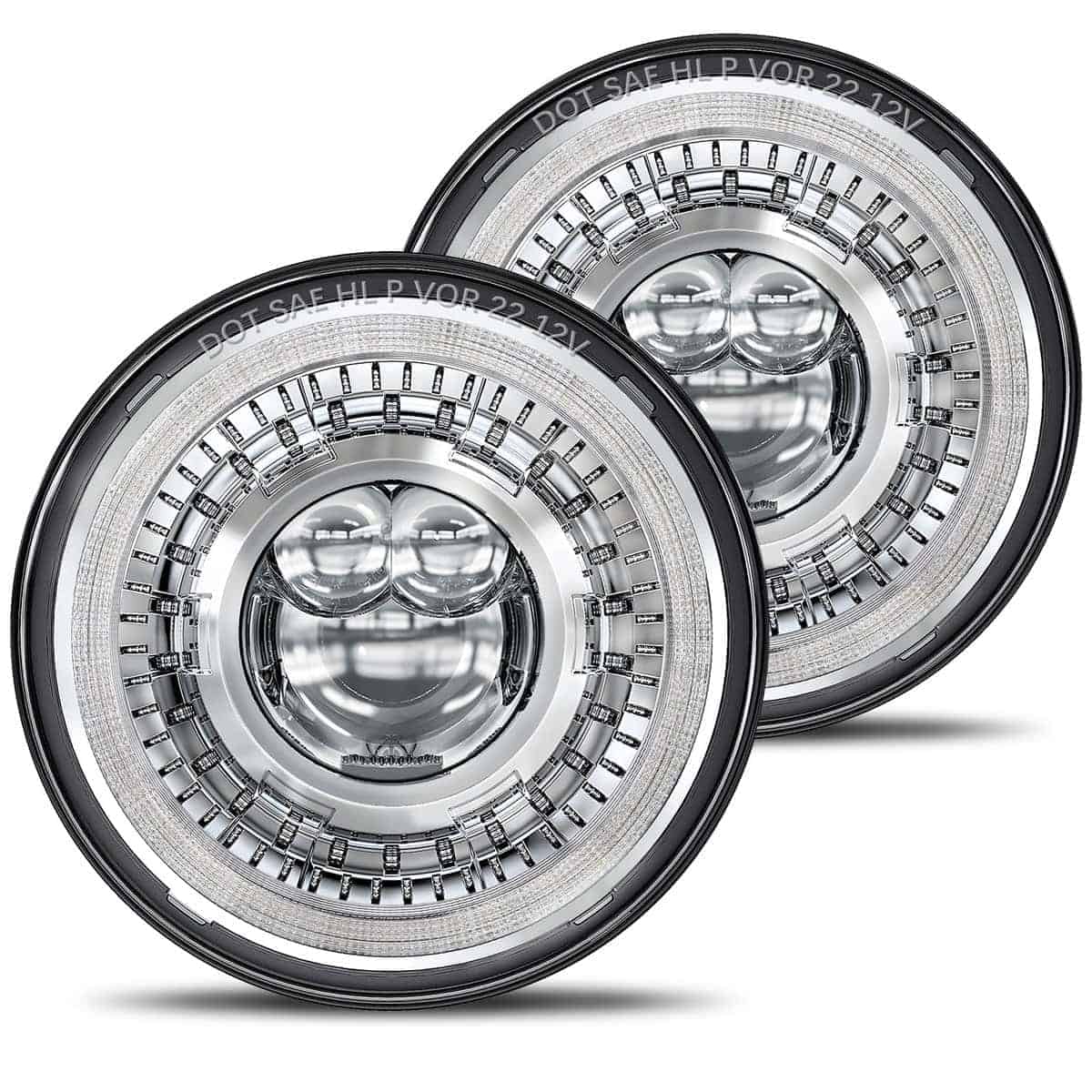 Faros Halo LED de 7 Pulgadas 1000% Brillantes