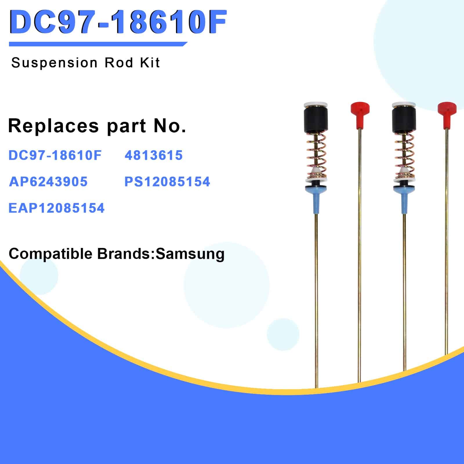 Kit de varilla de suspensión DC97-18610F para lavadora, - Imagen 4
