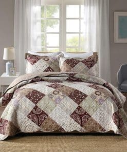 Juego de colcha Travan de 3 piezas para cama queen, colcha