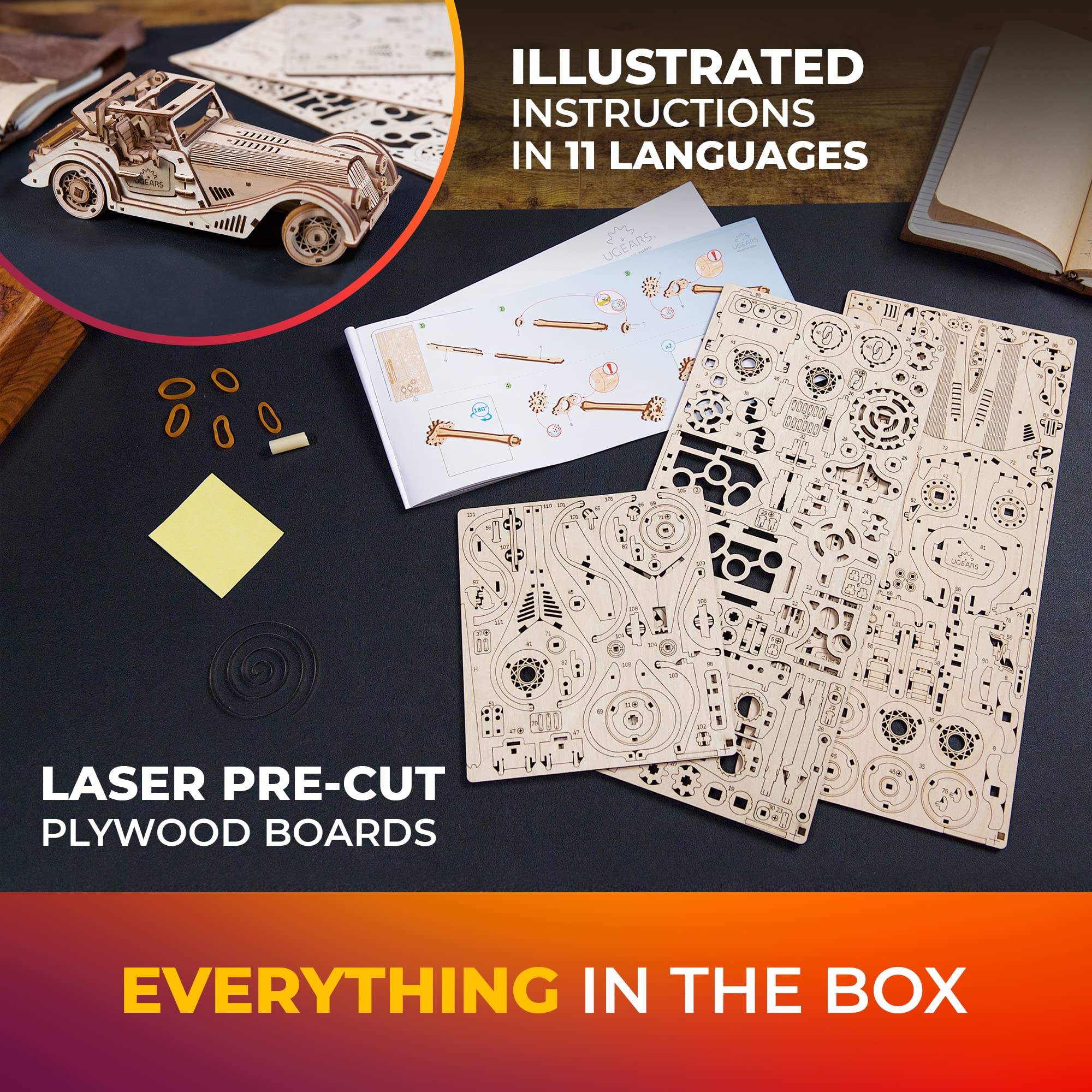 UGEARS Sports Car Rapid Mouse - Modelo de Coche en 3D con - Imagen 7