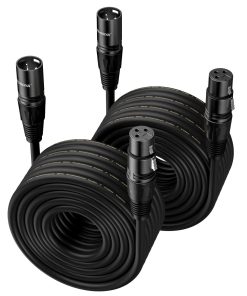 Cable XLR NUOSIYA de 50 pies 2 Paquetes, Cables de