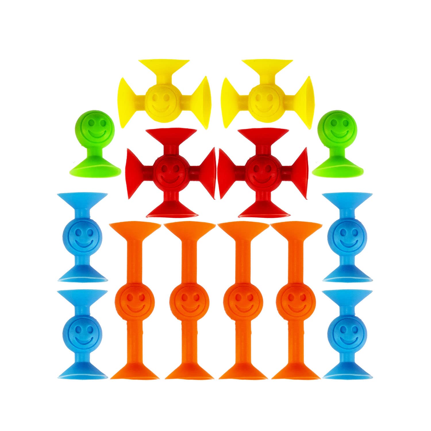 JA-RU Mini Suction Stackers Juguetes de Ventosas (Paquete - Imagen 3
