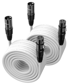 NUOSIYA Cable XLR 50 pies 2 Paquetes, Cables de Micrófono,