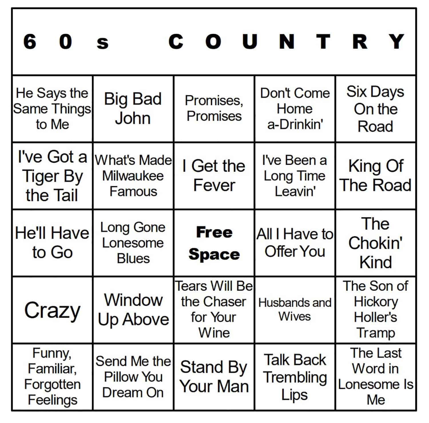 Bangin' Meats CardTunz 100 Cartas de Bingo de Música