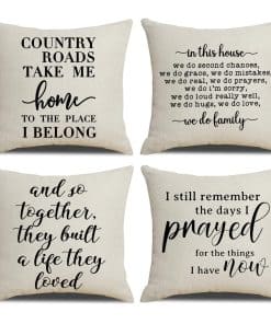 NYDECOR Funda de Almohada de Granja Country Family Throw