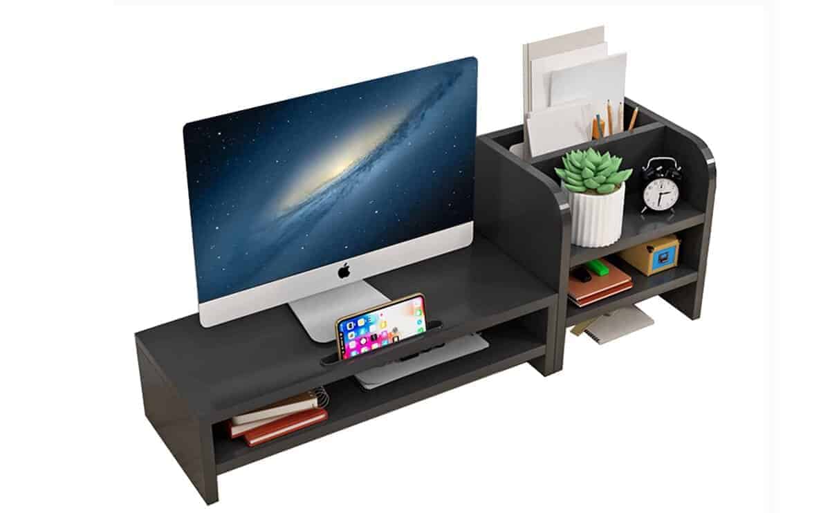 Elevador de Monitor LITAITAI, con Soporte para Bolígrafos y