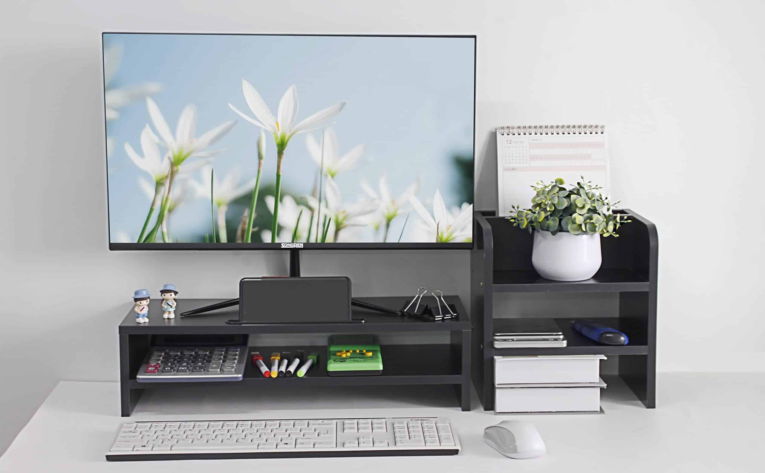 Elevador de Monitor LITAITAI, con Soporte para Bolígrafos y - Imagen 3