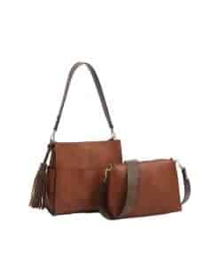 Bolso tipo cubo JEN & CO. con correa de guitarra - Bolso