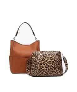 JEN & CO. Abby 2-in-1 Bolso Cubo con Correa de Guitarra de