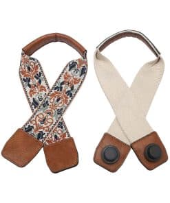 Correas de guitarra Jen & Co. Versa Tote en Camel/Navy/Teal