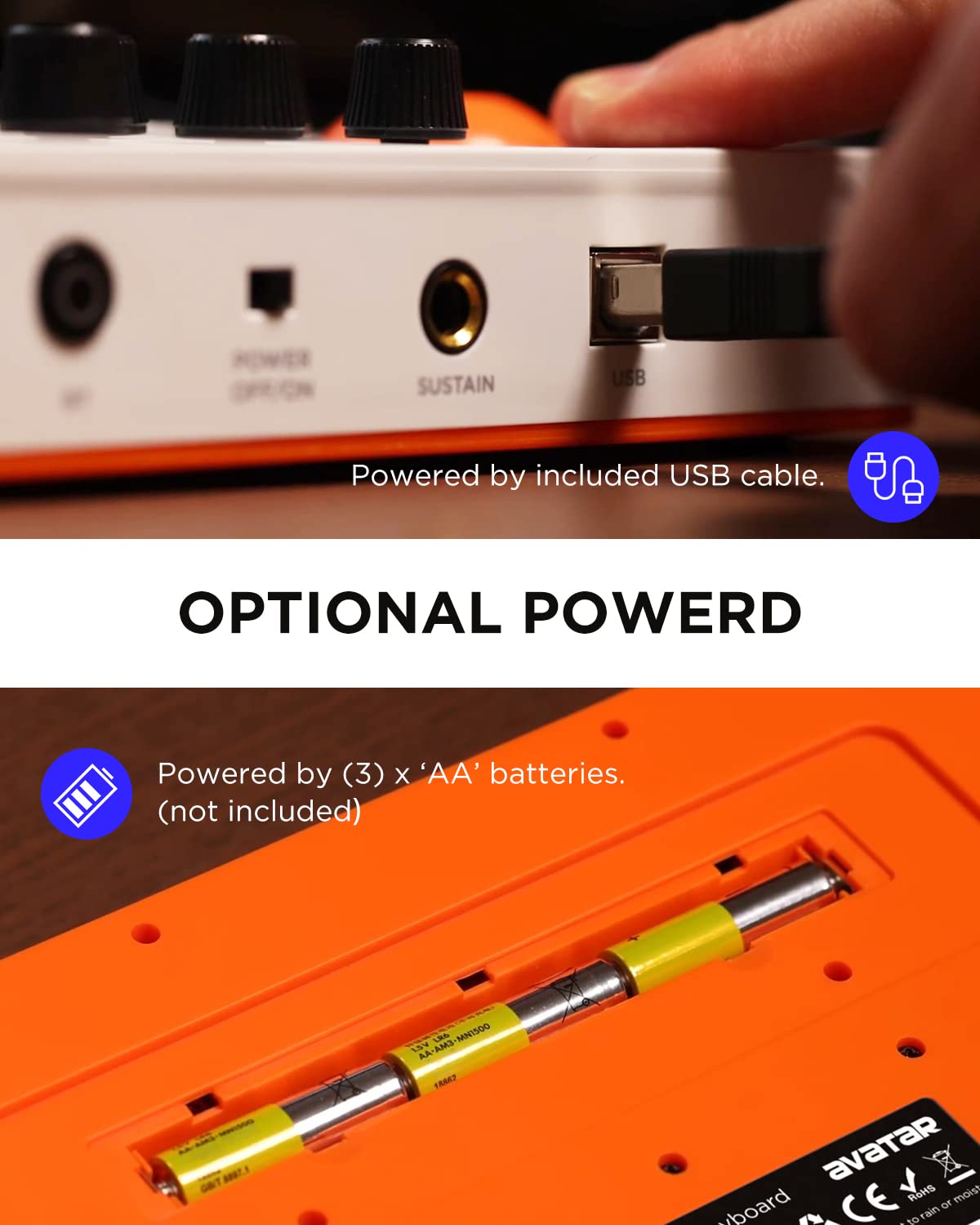 Controlador de Teclado MIDI Bluetooth de 25 Teclas HXW con - Imagen 8