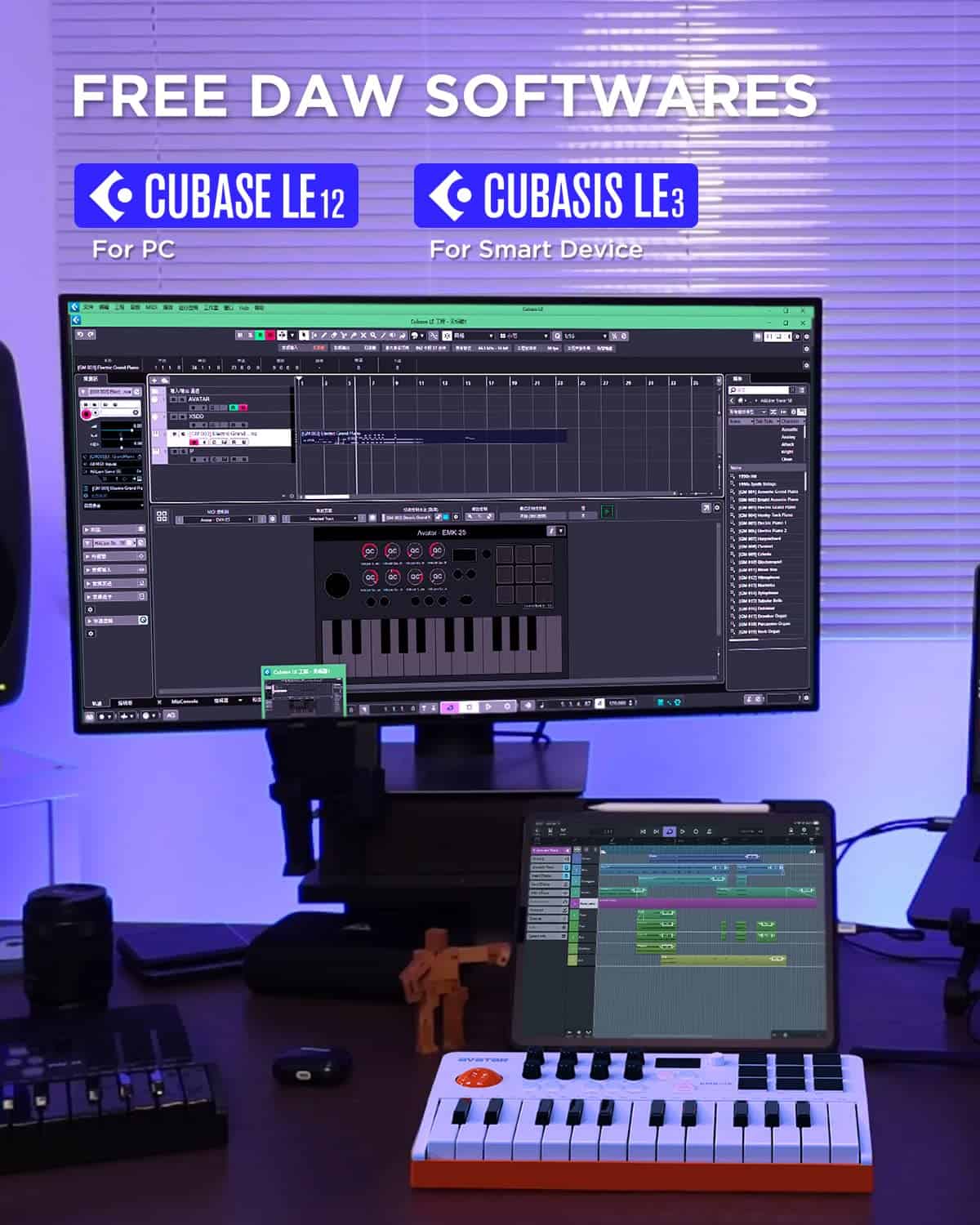 Controlador de Teclado MIDI Bluetooth de 25 Teclas HXW con - Imagen 7