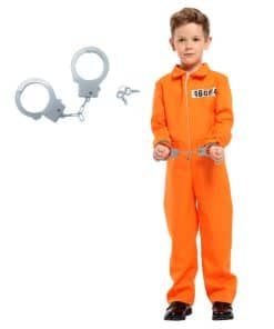 Disfraz de Prisionero para Niños ZNTU, Enterizo de