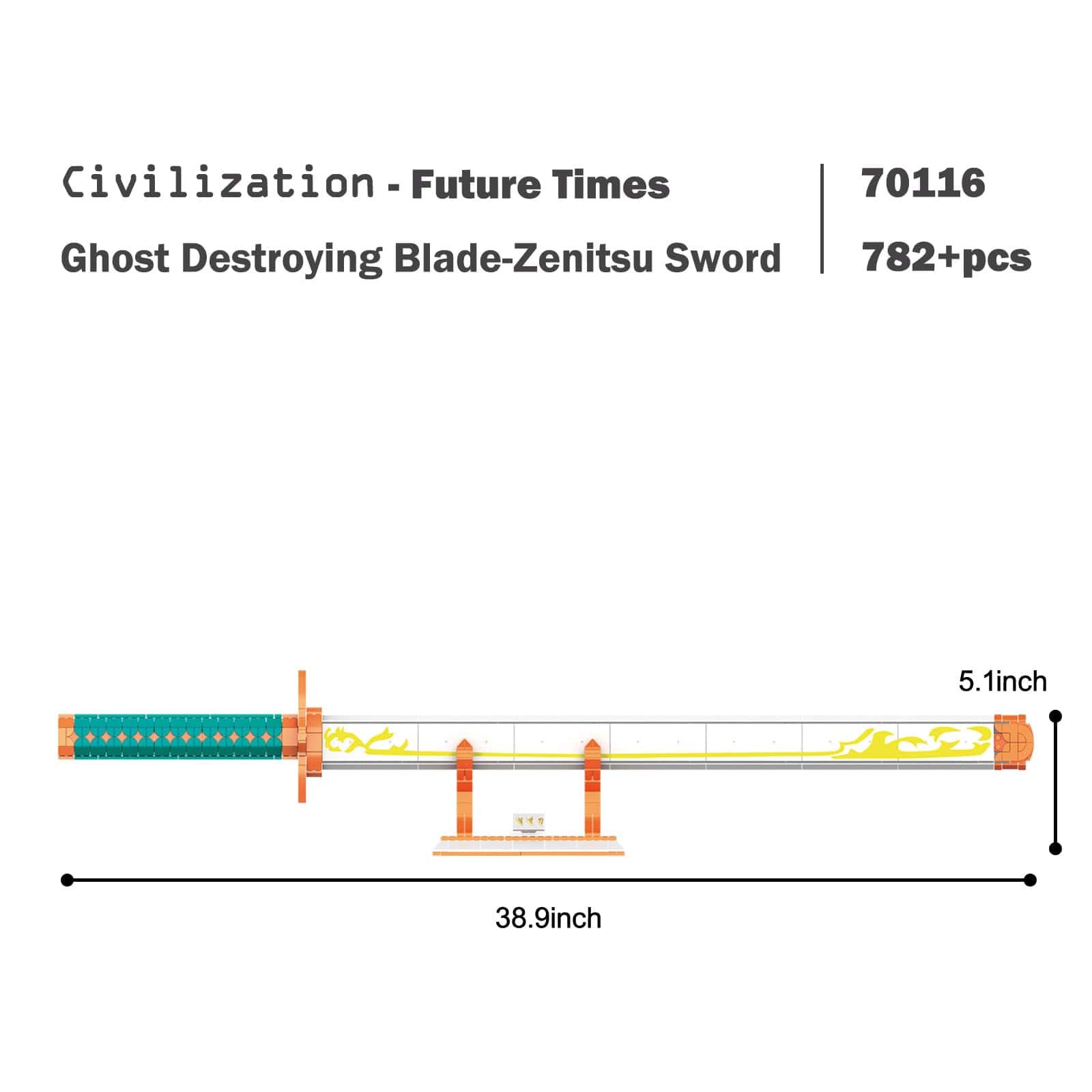 JMBricklayer Espada de Cosplay Luminosa de Anime 70116 para - Imagen 6