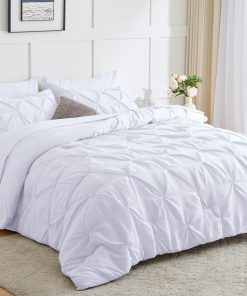 Conjunto de edredón blanco CozyLux King - 7 Piezas Edredón