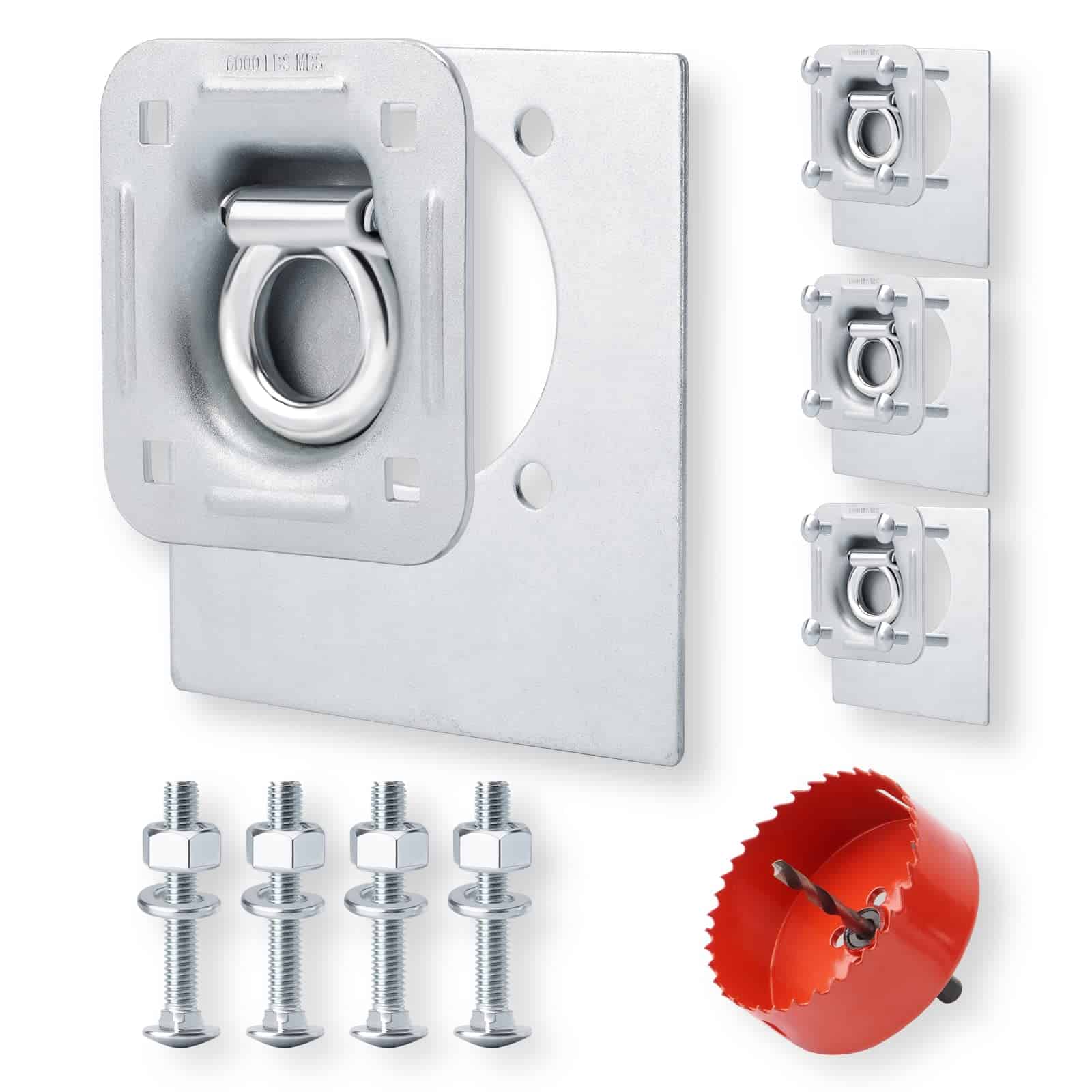 Kit de Anclaje de Amarres Empotrados de Anillo en D,