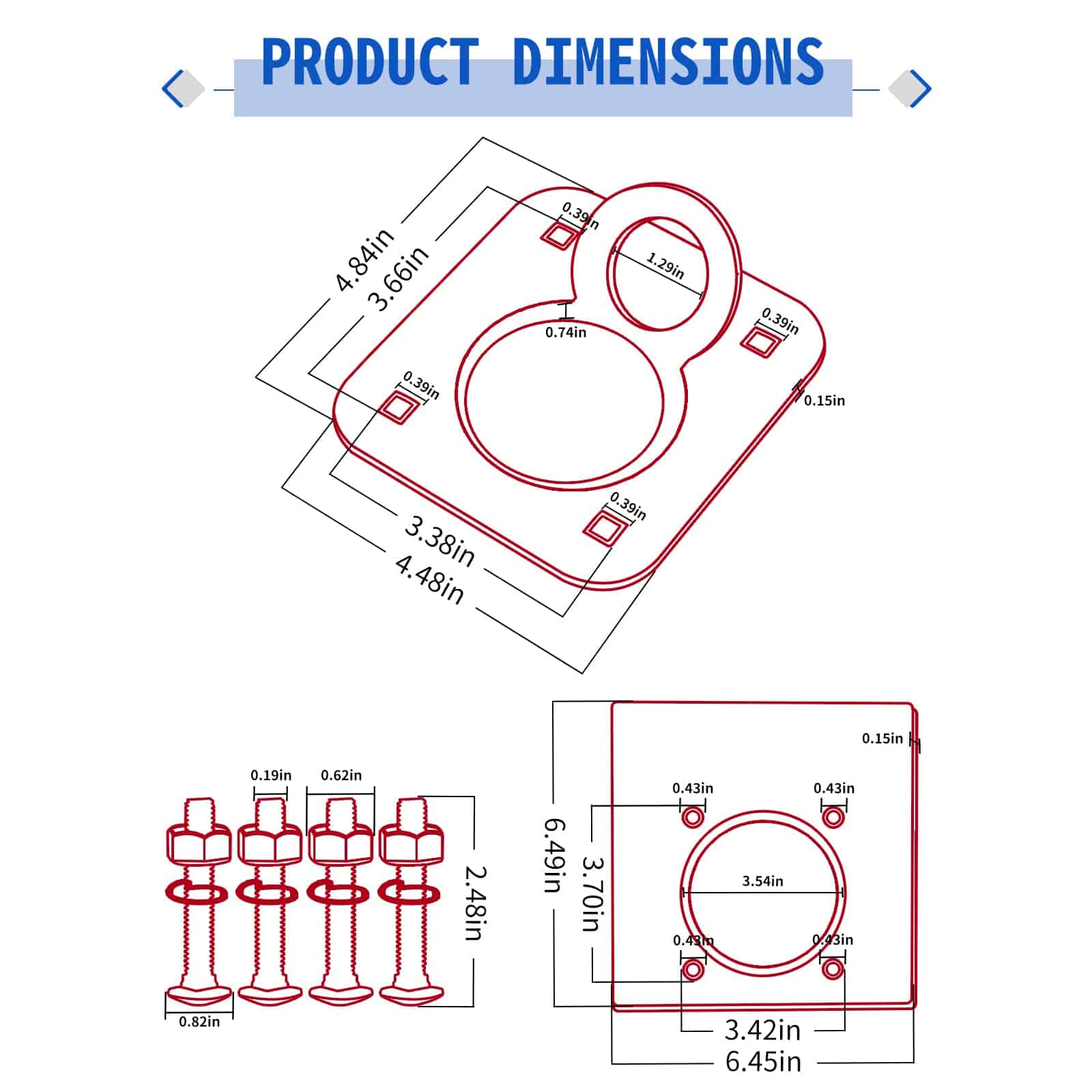 Kit de Anclaje de Amarres Empotrados de Anillo en D, - Imagen 7