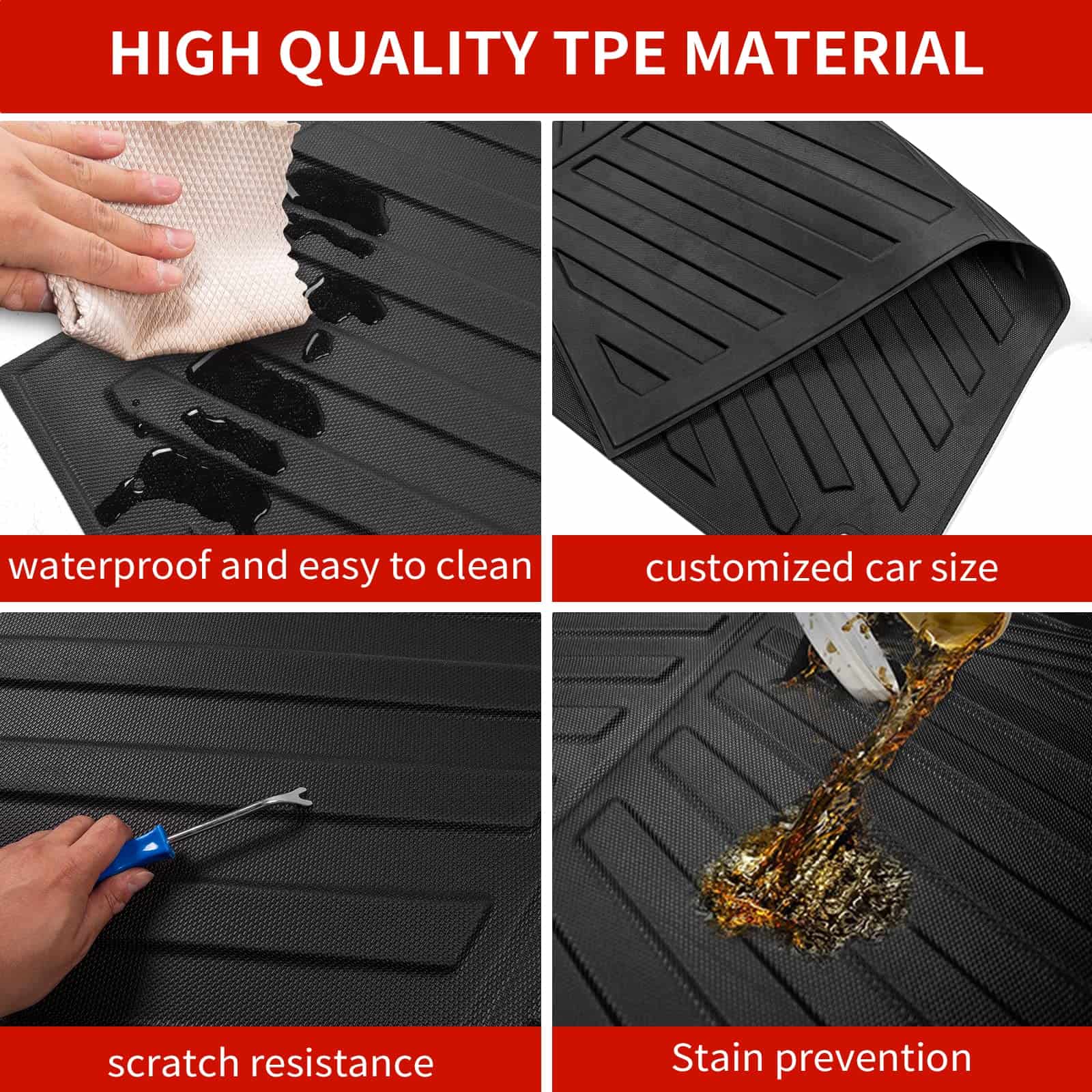 Thinzyou Truck Bed Mat Compatible with 2005-2023 Toyota - Imagen 7