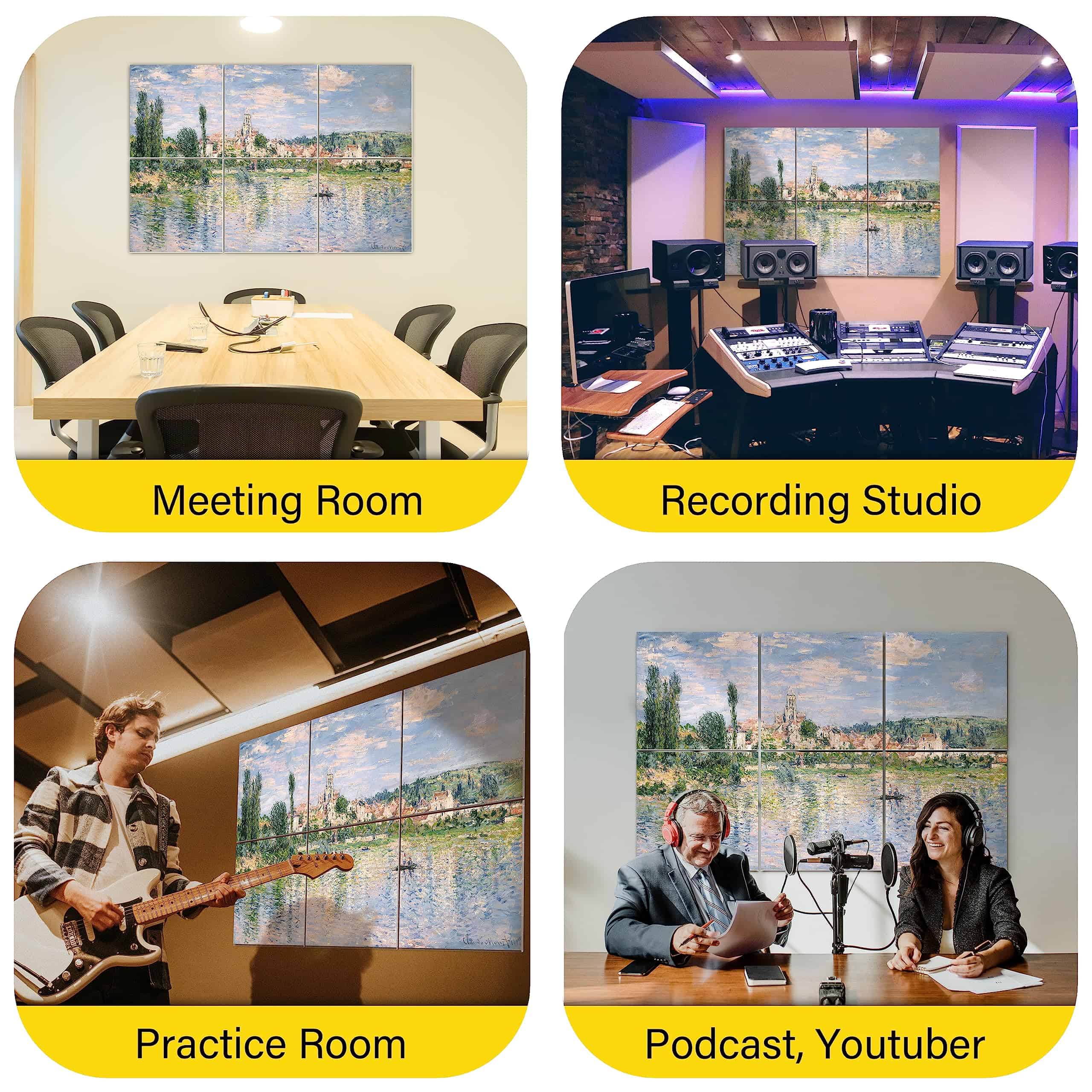 Paneles Acústicos de Pared PINWELIFE, Paneles Absorbentes - Imagen 8