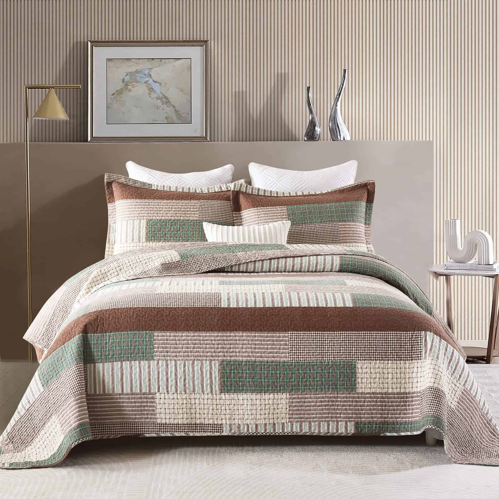 Colcha Queen Size de Algodón 100% - Juego de Colchas de