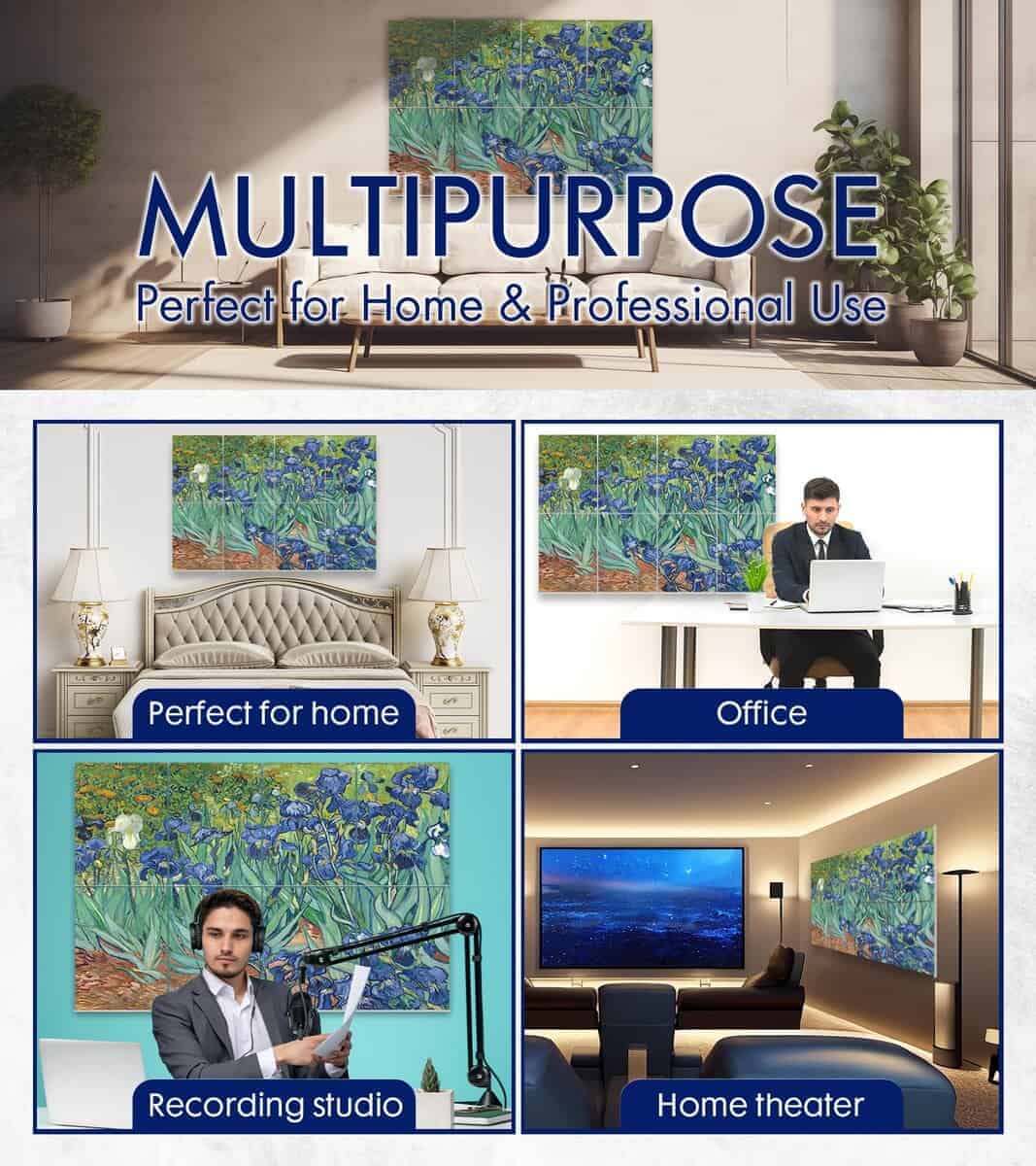 Paneles Acústicos de Arte de Pared PINWELIFE, Paneles - Imagen 6