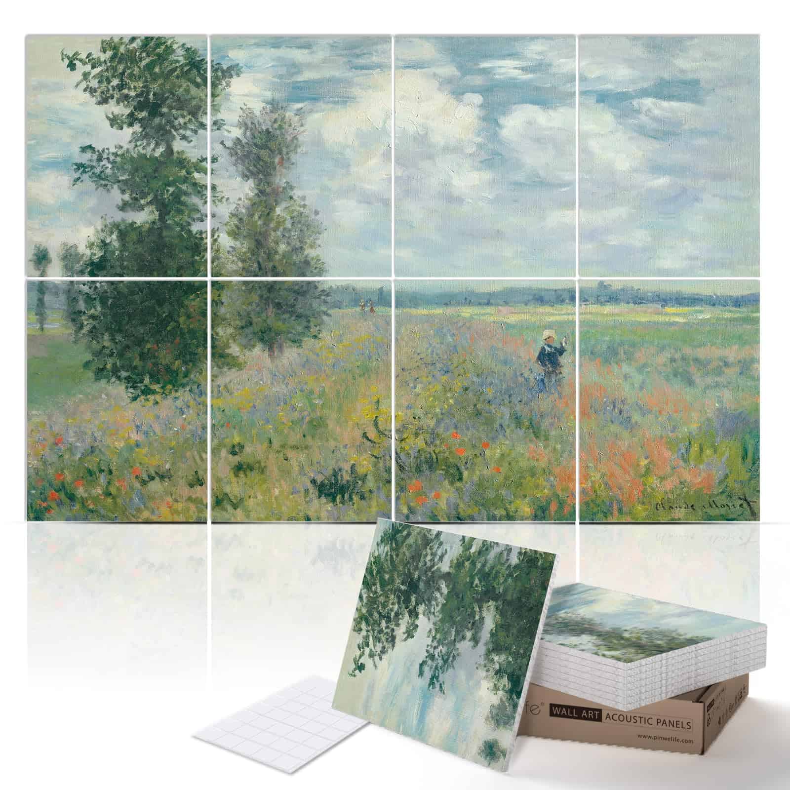 Paneles acústicos de arte mural PINWELIFE, paneles
