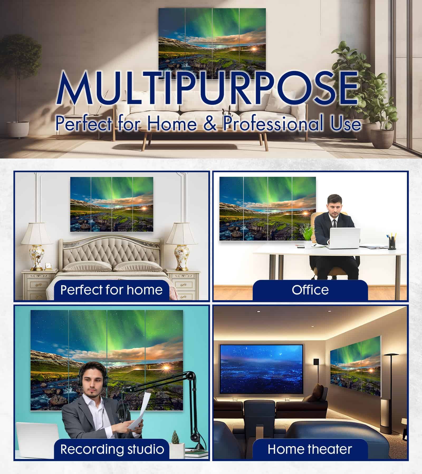 Paneles Acústicos de Arte de Pared PINWELIFE, Paneles - Imagen 6