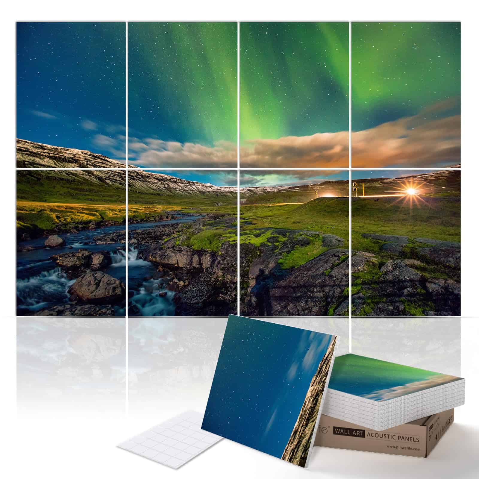 Paneles Acústicos de Arte de Pared PINWELIFE, Paneles