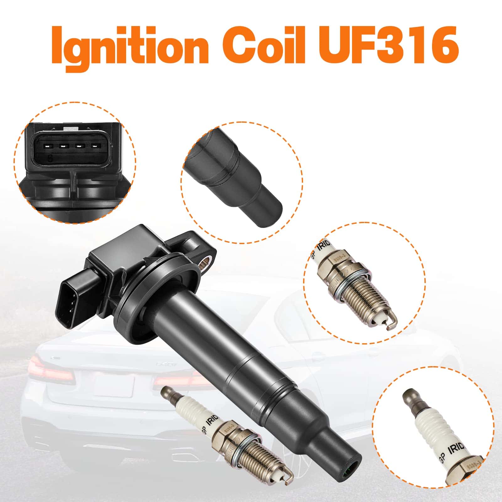 Conjunto de 4 Bobinas de Encendido y Bujías de Iridio - Imagen 3