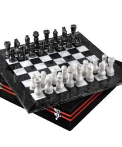 Juego de Ajedrez de Mármol Hecho a Mano UMAID con Caja de