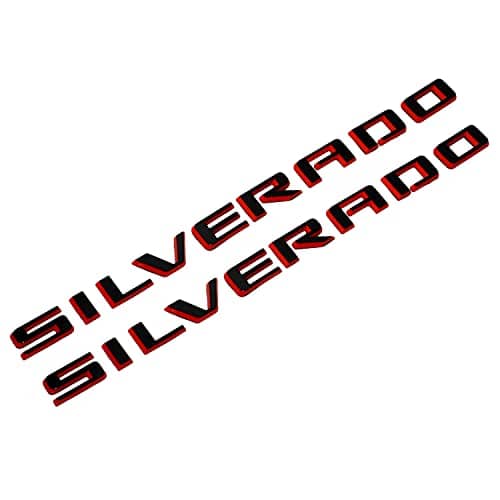Juego de 4 Emblemas Personalizados Silverado 3D Pegatinas - Imagen 3