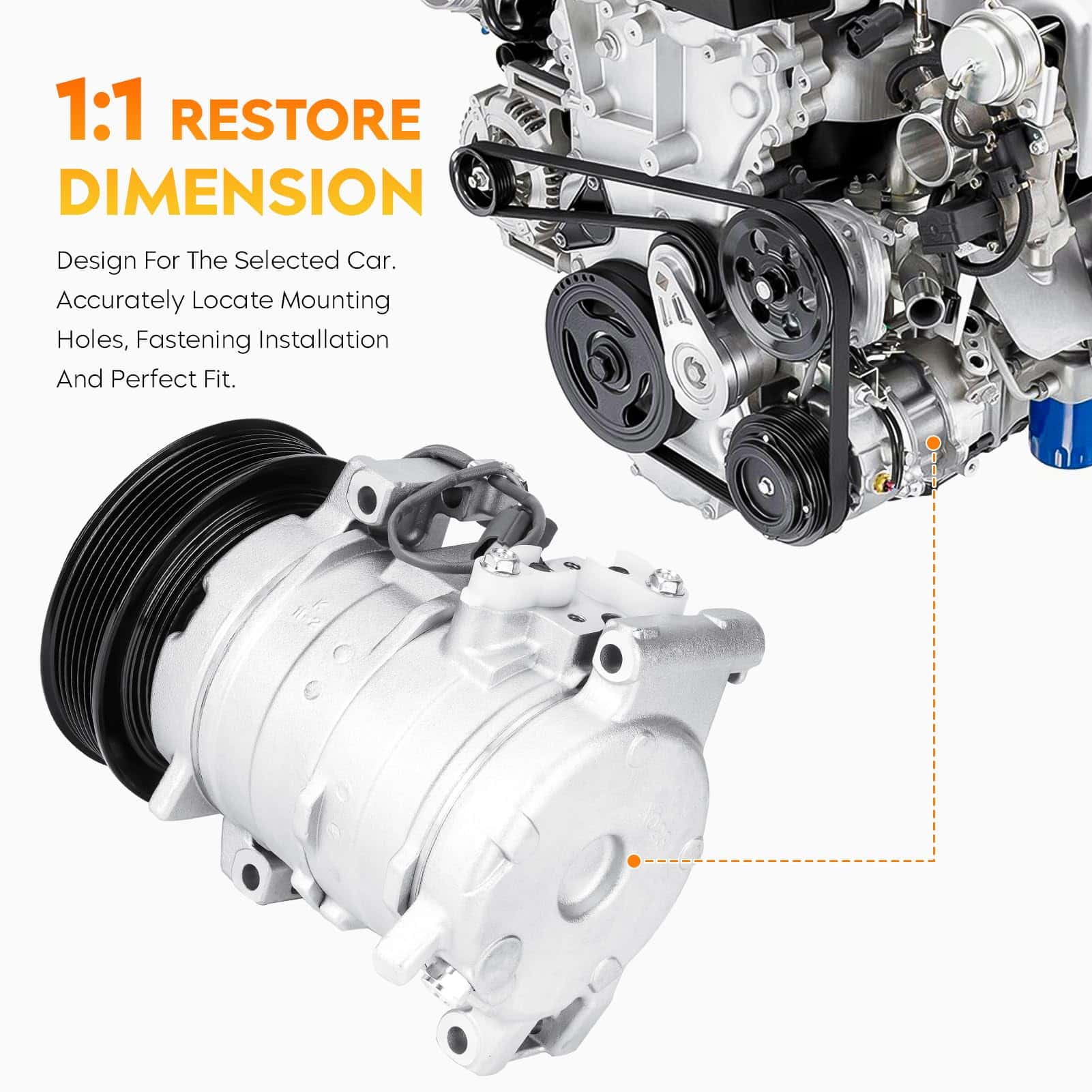 Compresor de Aire Acondicionado y Embrague A/C para Honda - Imagen 4