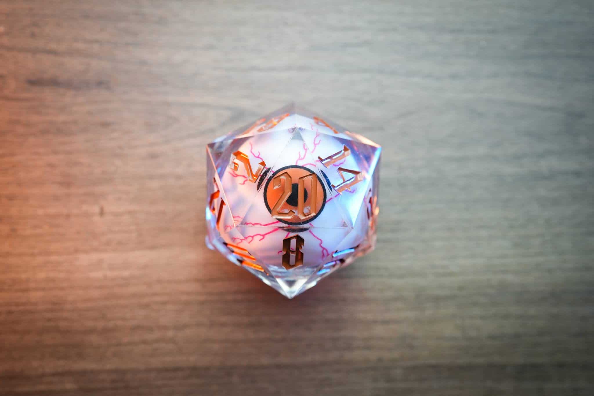 FanRolly de Metallic Dice Games 55mm Mammoth Dados d20, Ojo - Imagen 4