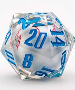 FanRolly de Metallic Dice Games 55mm Mammoth d20, Ojo Azul