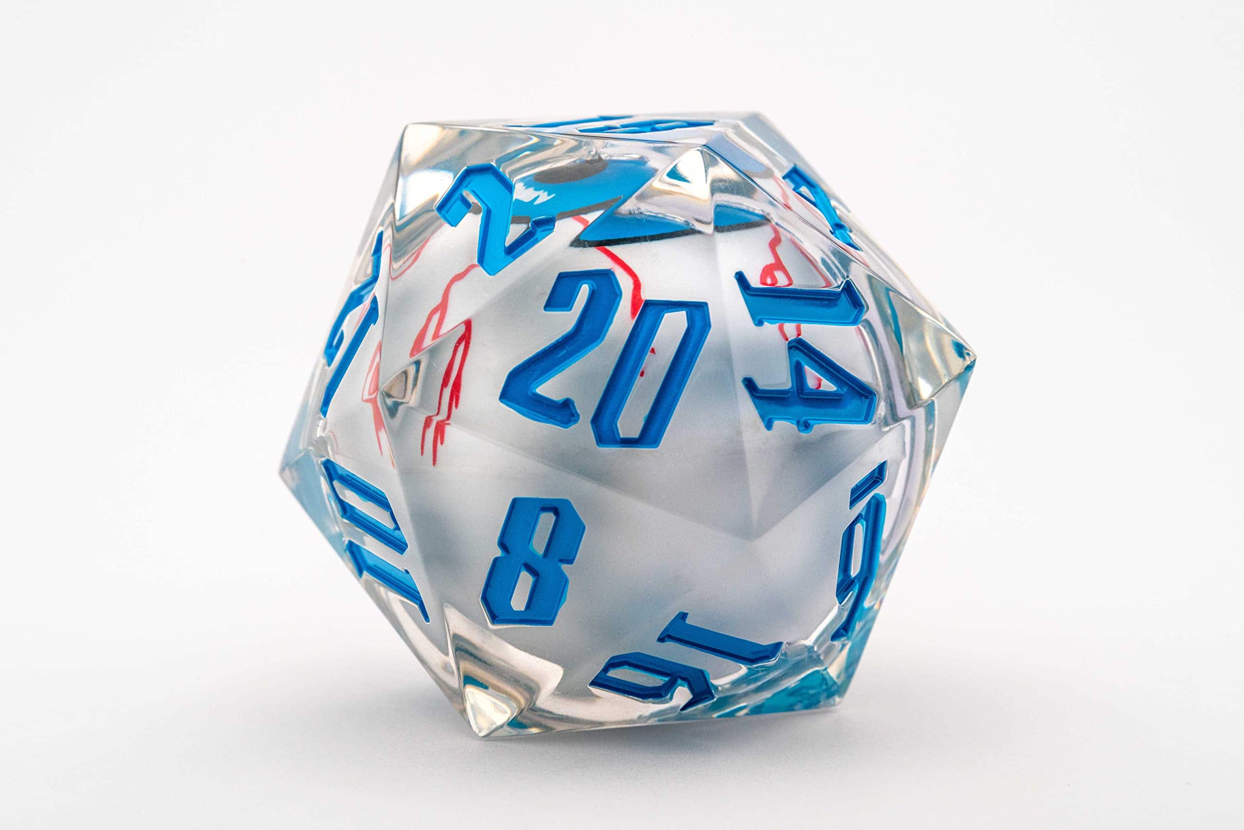 FanRolly de Metallic Dice Games 55mm Mammoth d20, Ojo Azul