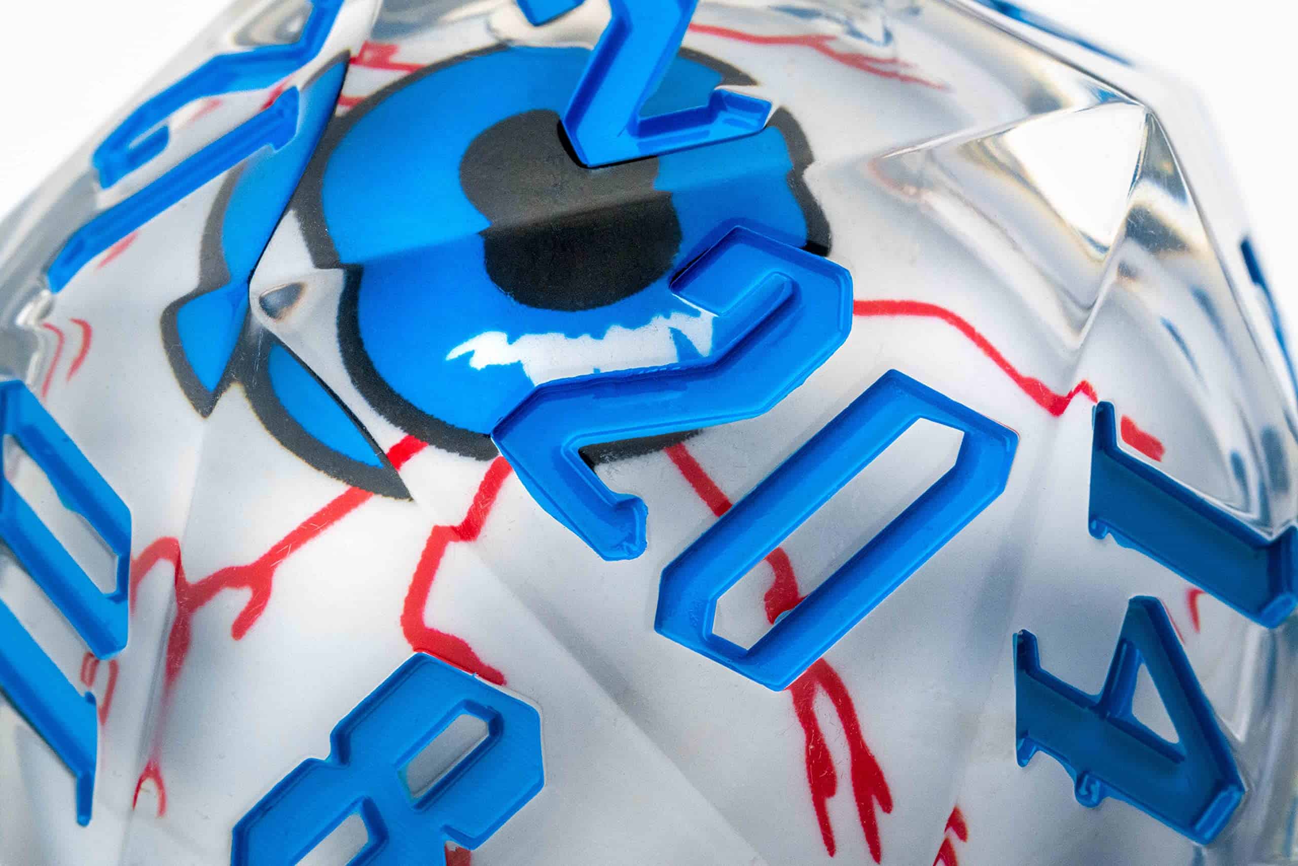 FanRolly de Metallic Dice Games 55mm Mammoth d20, Ojo Azul - Imagen 3