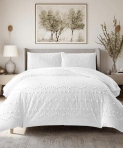 Juego de Funda Nórdica estilo Twin Size 2 Piezas Blanco