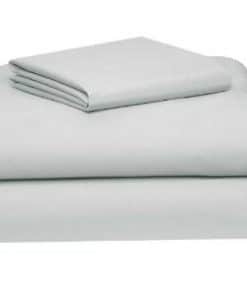 Juego de sábanas Full XL de algodón jersey en gris claro -