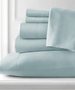 Juego de Sábanas de Jersey 100% Algodón para -Azul Menta