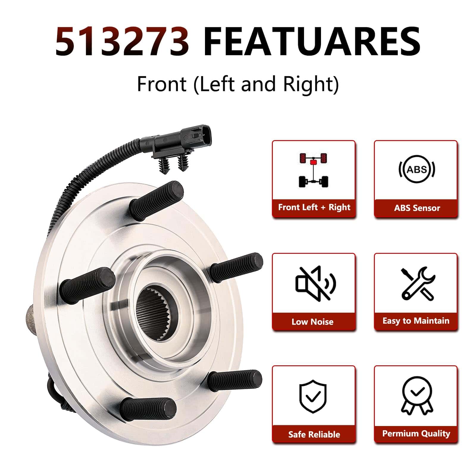 JLEO 513273 Conjunto de Cojinete de Rueda Delantera (Par) - Imagen 4