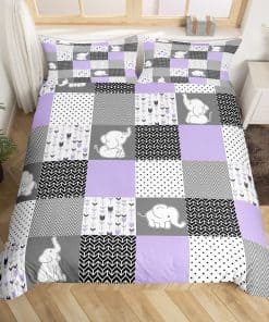 Set de Ropa de Cama de Elefante Encantador, Juego de Funda