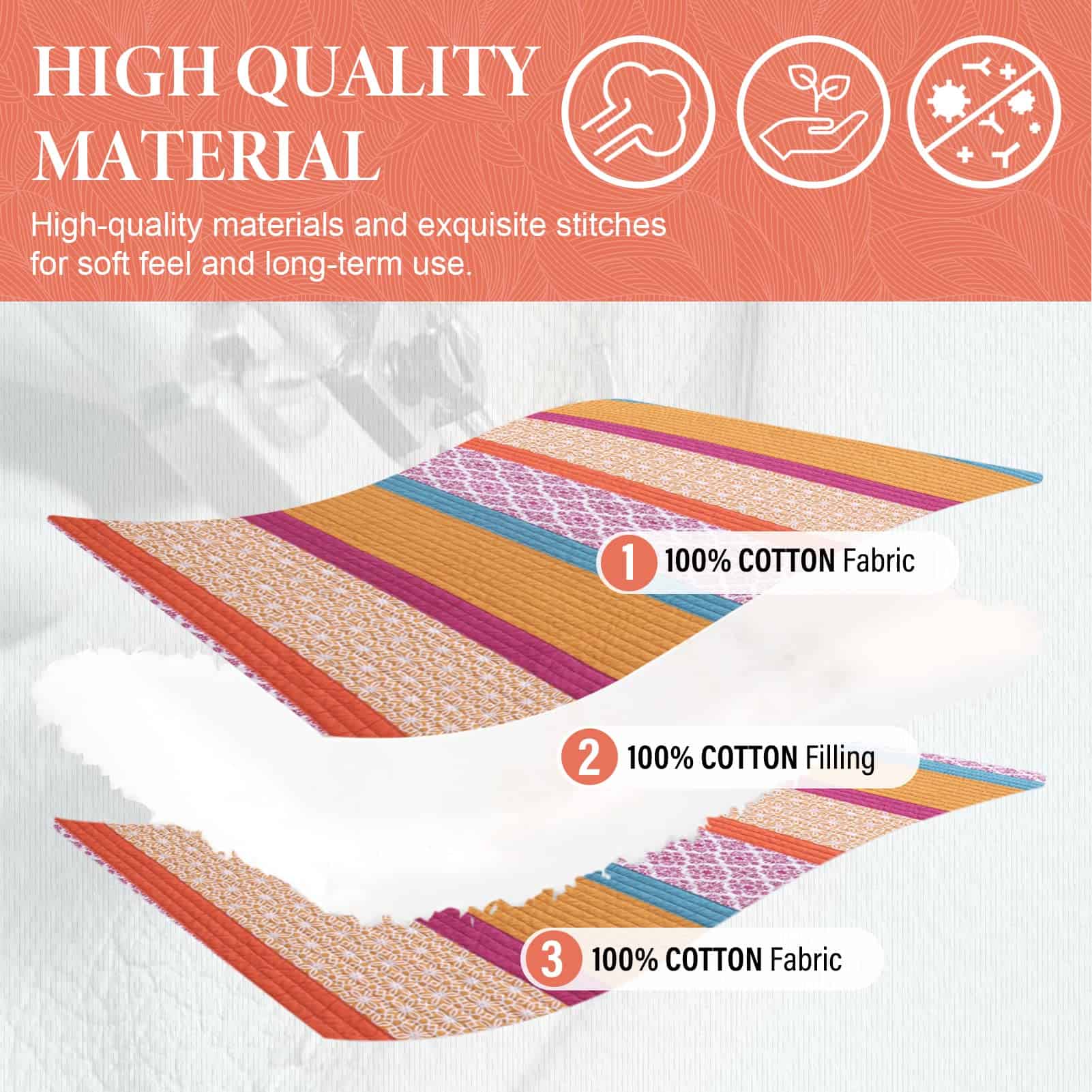 SahSahCasa Edredón tamaño King, Juego de edredón King, - Imagen 5