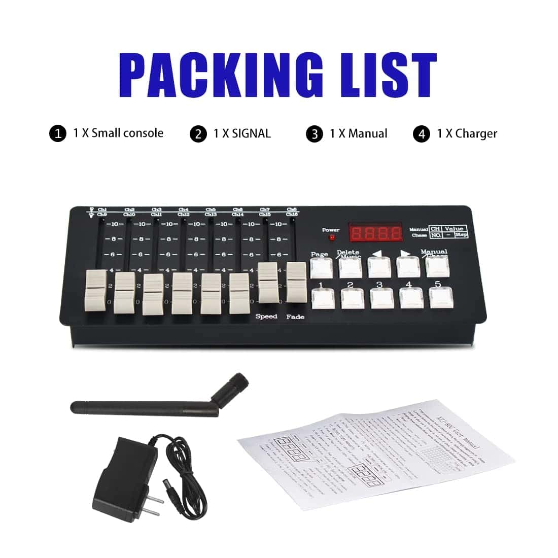 Controlador DMX Bonvenon, Consola DMX de 80 Canales, - Imagen 7