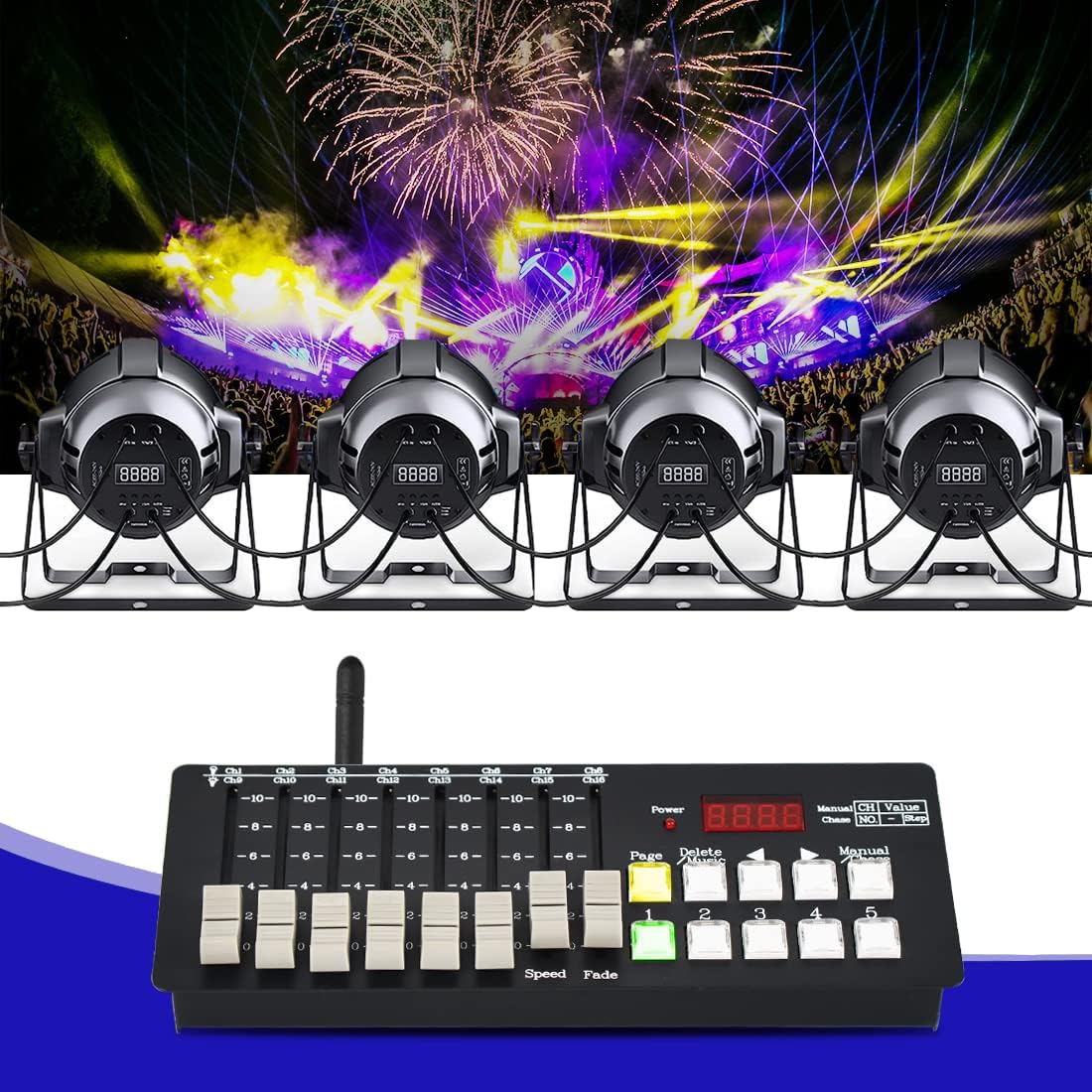 Controlador DMX Bonvenon, Consola DMX de 80 Canales, - Imagen 3