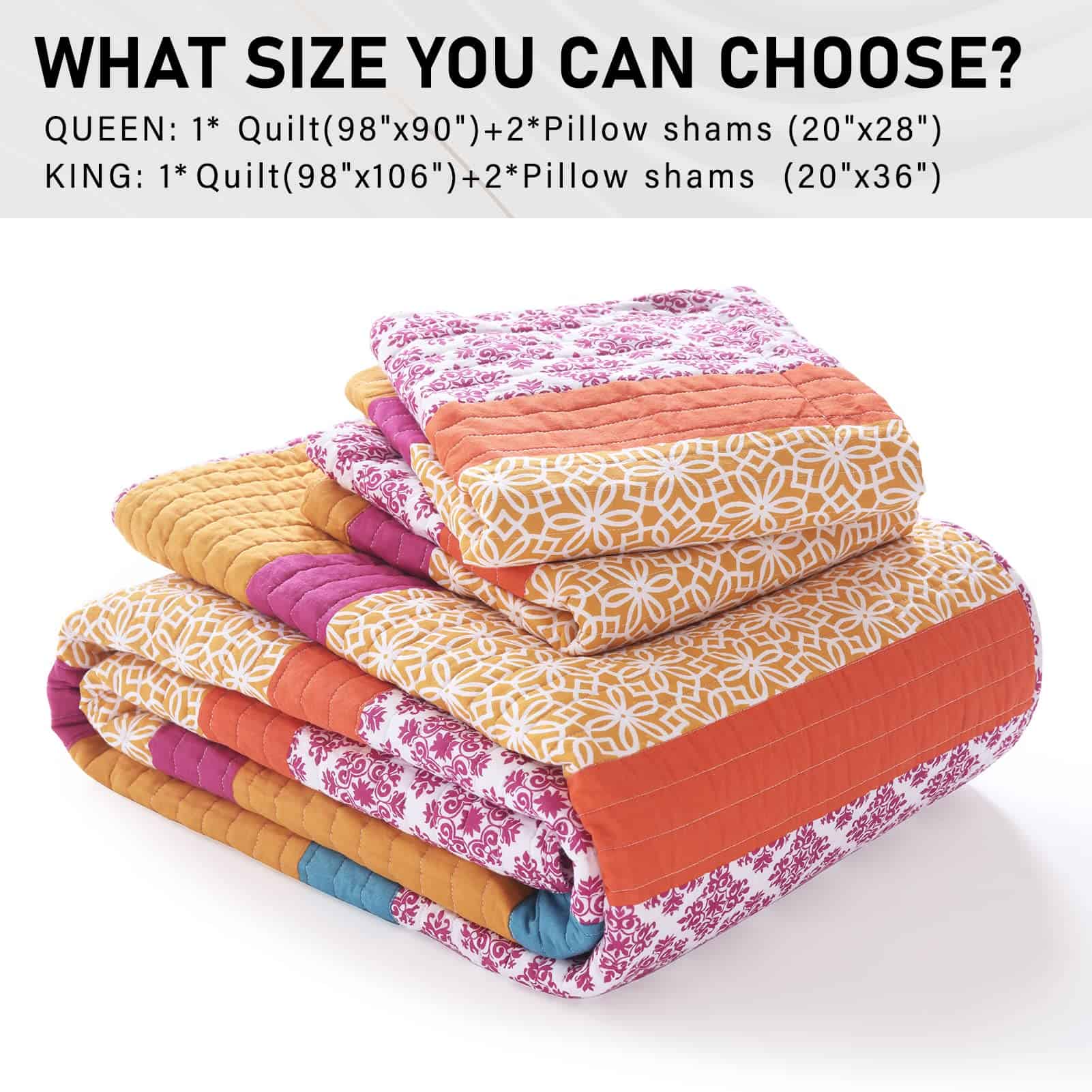 Set de colcha PERHOM Boho King Size - 100% algodón - Imagen 6