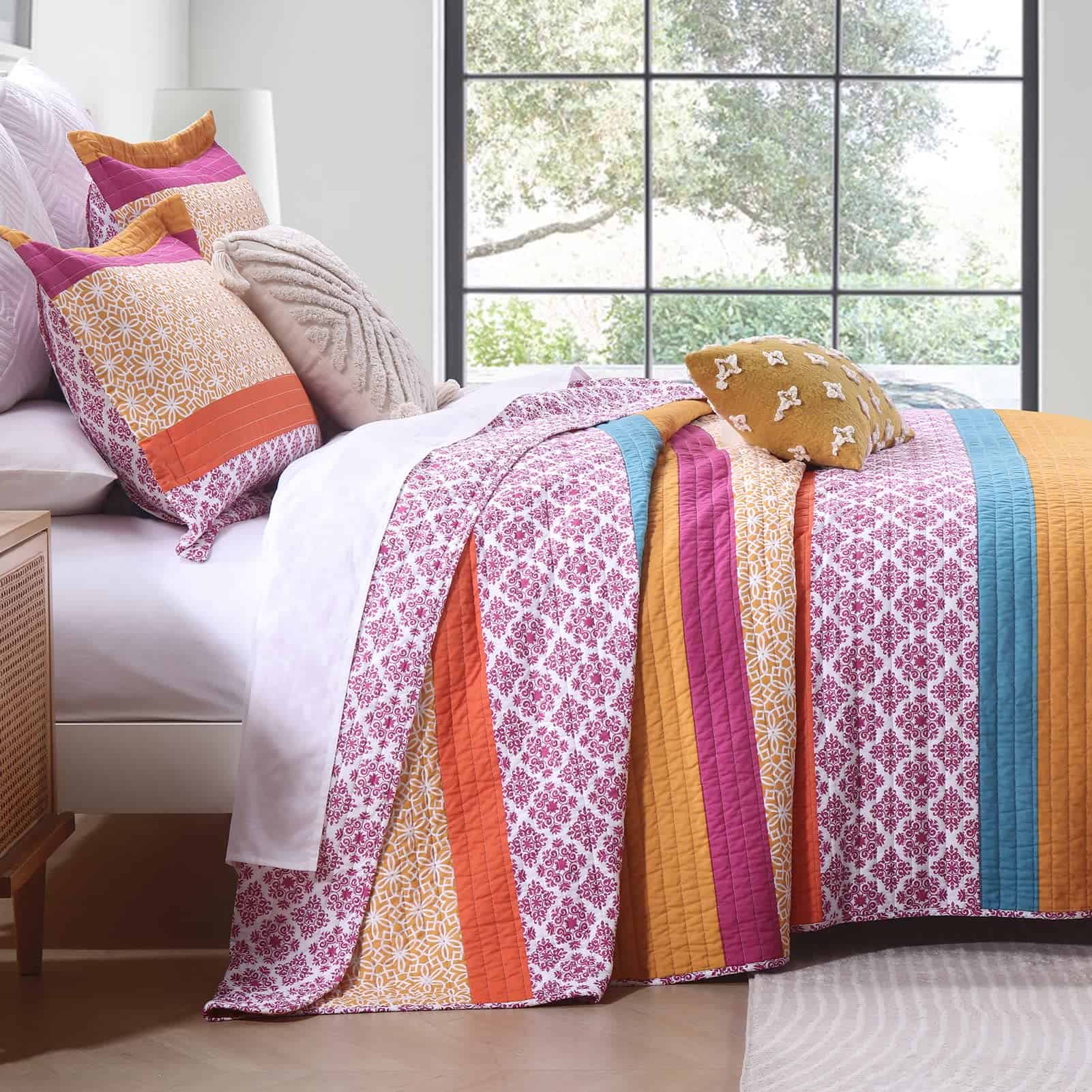 Set de colcha PERHOM Boho King Size - 100% algodón - Imagen 8