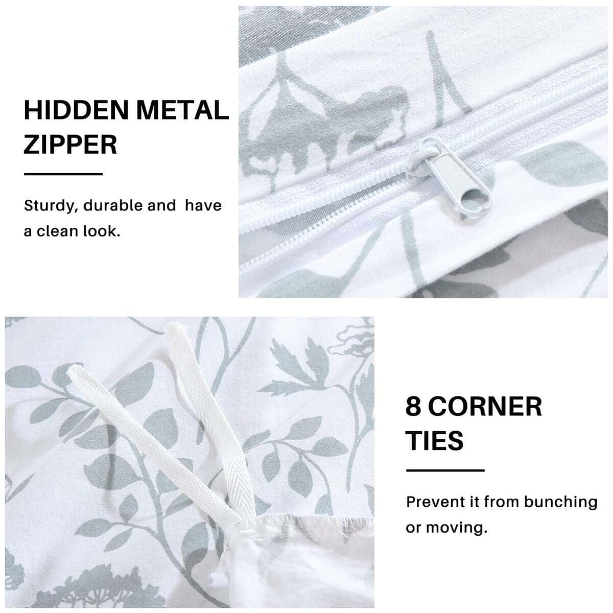 CozyQQ Cotton Duvet Cover Queen - Juego de Cubierta de - Imagen 5